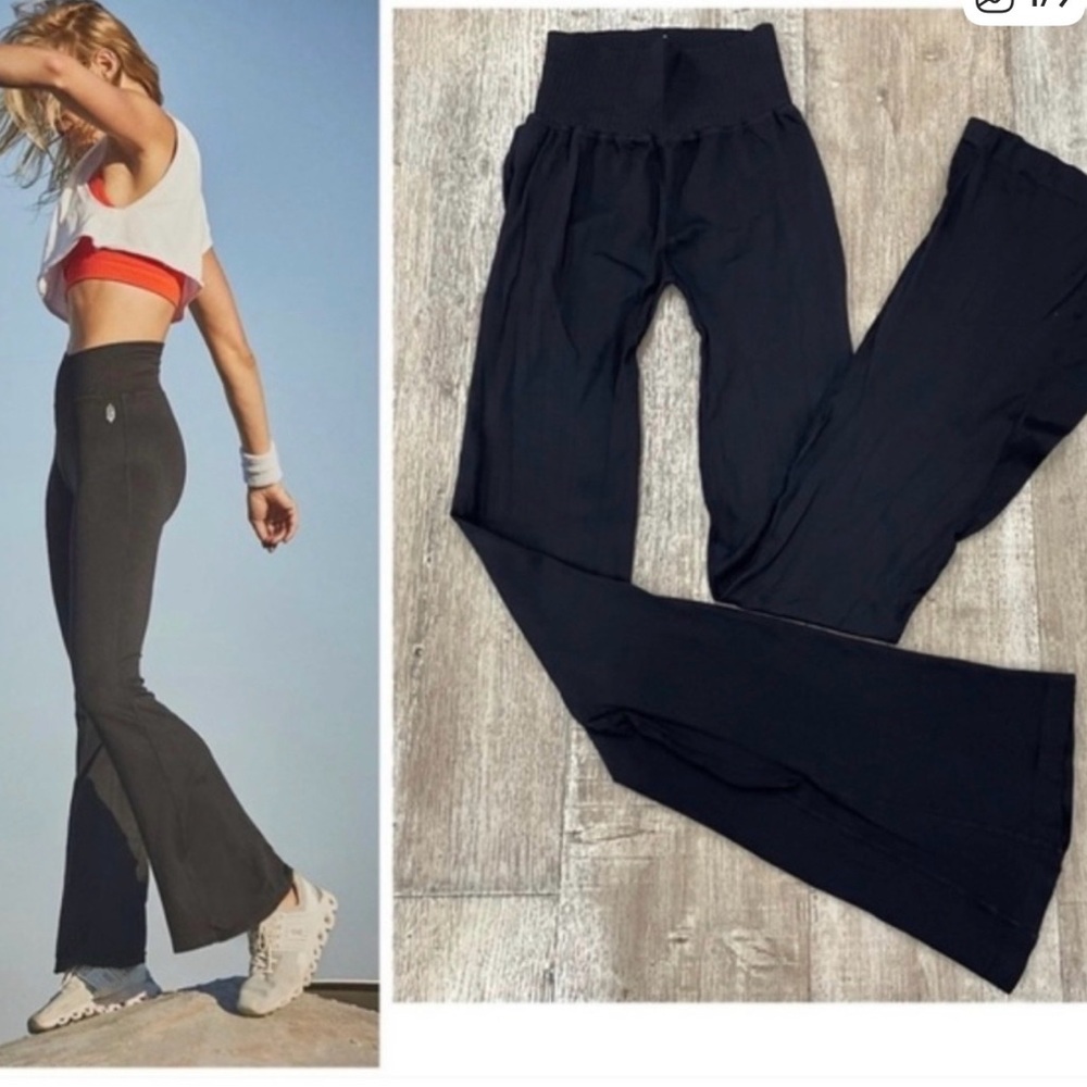 FP Movement by Free People Good Karma Black Flare Pants
